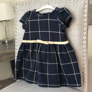 Girls Janie and Jack Navy & Gold Dress